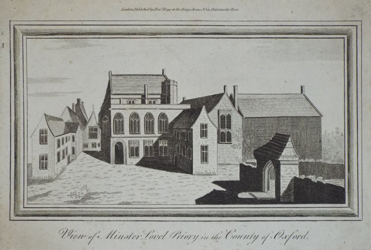 Print - View of Minster Lovel Priory in the County of Oxford.